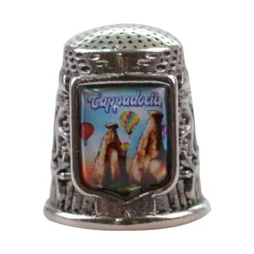 Toptan Kapadokya Temalı Myros Metal Kare Yüksük 20x25 mm - 5