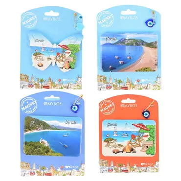 Wholesale Çıralı Themed UV Printed Carded Plastic Refrigerator Magnet - 2