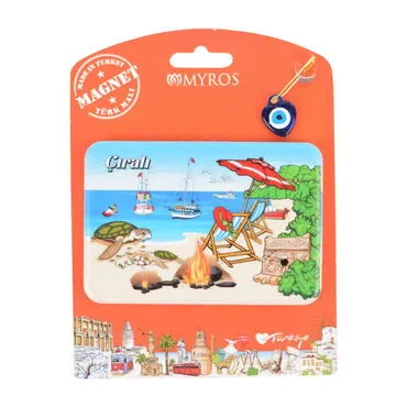 Wholesale Çıralı Themed UV Printed Carded Plastic Refrigerator Magnet - 4
