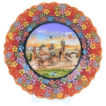 Toptan Kapadokya Temalı Myros 25 Cm Resi̇m Tabak - 5