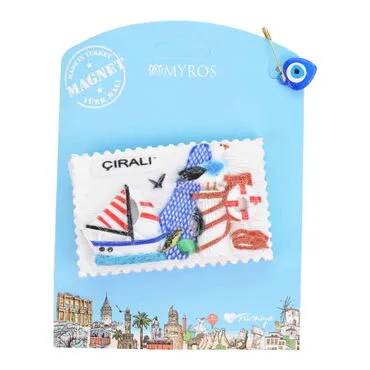 Wholesale Çıralı Themed UV Printed Carded Polyester Refrigerator Magnet - 3