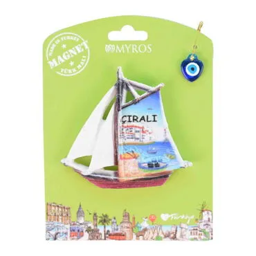 Wholesale Çıralı Themed UV Printed Carded Polyester Refrigerator Magnet - 7