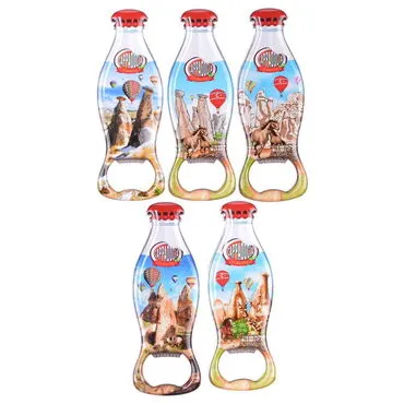 Wholesale Cappadocia Themed Myros Metal Bottle Opener Refrigerator Magnet 120x41 mm - 3
