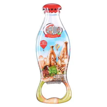 Wholesale Cappadocia Themed Myros Metal Bottle Opener Refrigerator Magnet 120x41 mm - 5