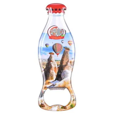 Wholesale Cappadocia Themed Myros Metal Bottle Opener Refrigerator Magnet 120x41 mm - 6