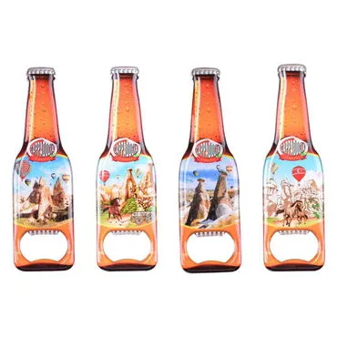 Wholesale Cappadocia Themed Myros Metal Beer Bottle Opener Refrigerator Magnet 130x39 mm - 3