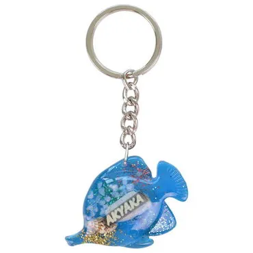 Wholesale Akyaka Themed Clear Polyester Keychain - 9