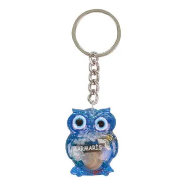 Marmaris Themed Customised Transparent Polyester Keyring - 12