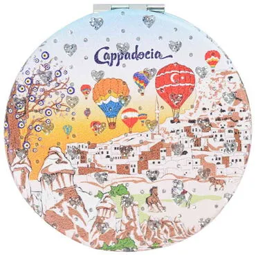 Wholesale Cappadocia Themed Myros Round Pocket Mirror - 4