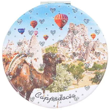 Wholesale Cappadocia Themed Myros Round Pocket Mirror - 6