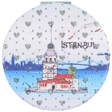 Wholesale Istanbul Themed Myros Round Customized PU Mirror 72x11 mm - 9