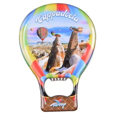 Wholesale Cappadocia Themed Myros Metal Balloon Bottle Opener Refrigerator Magnet T 102x73 mm - 7
