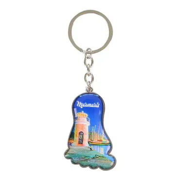 Wholesale Marmaris Themed Myros Metal Rectangle Keychain 32x88 mm - 7