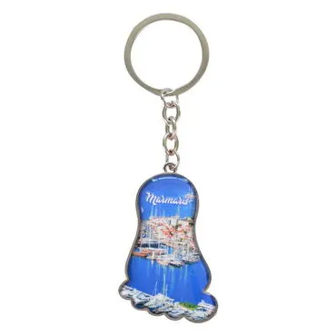 Wholesale Marmaris Themed Myros Metal Rectangle Keychain 32x88 mm - 8