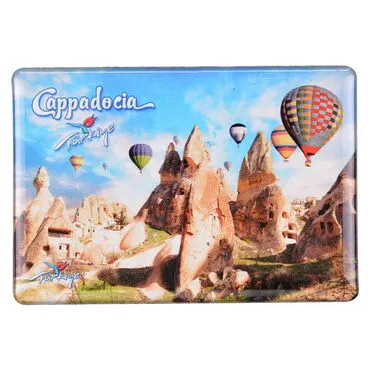 Wholesale Cappadocia Themed Myros Rectangle Refrigerator Magnet 95x65 mm - 4
