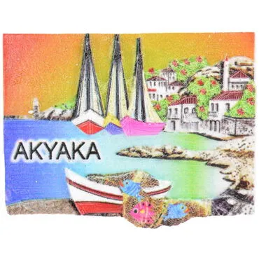 Toptan Akyaka Temalı Polyester Uv Baskılı Magnet - 10