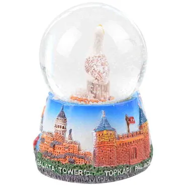 Wholesale Istanbul Themed Polyester Snow Globe 65 mm - 5