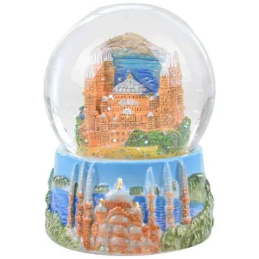 Wholesale Istanbul Themed Polyester Snow Globe 65 mm - 6