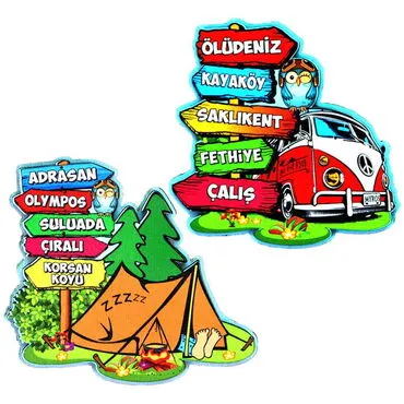 Toptan Fethiye Bölgesi Temalı 3D Resimli Ahşap Magnet - 4