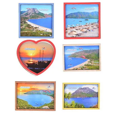 Wholesale Adrasan Themed C Series Wooden Refrigerator Magnet with Photo - 3
