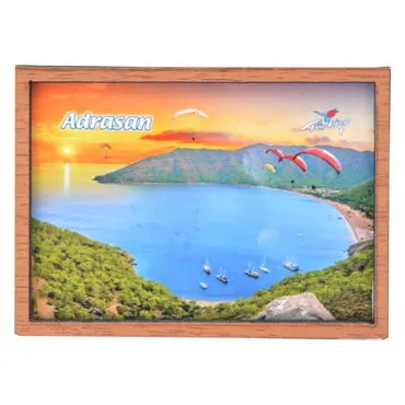 Wholesale Adrasan Themed C Series Wooden Refrigerator Magnet with Photo - 6