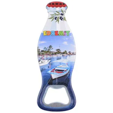 Edremit Themed Customised Uv Printed Coca Cola Bottle Shape Plastic Base Bottle Opener 42x120 mm