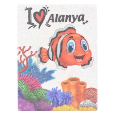 Alanya Themed Customised Stone Fridge Magnet 60x45 mm - Standart