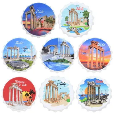 Side Themed Customised Uv Printed Bottle Cap Shaped Plastic Base  Bottle Opener  63x15 mm - 3