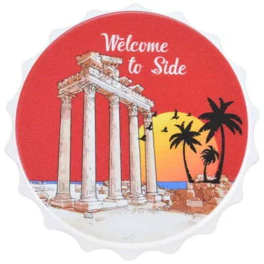 Side Themed Customised Uv Printed Bottle Cap Shaped Plastic Base  Bottle Opener  63x15 mm - 4