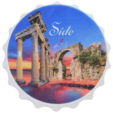 Side Themed Customised Uv Printed Bottle Cap Shaped Plastic Base  Bottle Opener  63x15 mm - 6