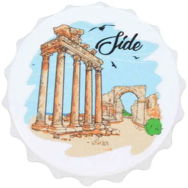 Side Themed Customised Uv Printed Bottle Cap Shaped Plastic Base  Bottle Opener  63x15 mm - 11