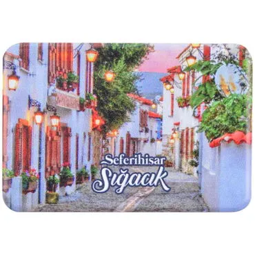 Seferihisar Region Themed Customised UV Printed Plastic Base Rectangle Fridge Magnet 80x50 mm - 4