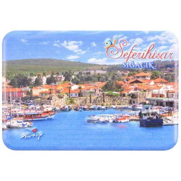 Seferihisar Region Themed Customised UV Printed Plastic Base Rectangle Fridge Magnet 80x50 mm - 5
