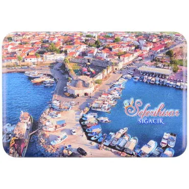 Seferihisar Region Themed Customised UV Printed Plastic Base Rectangle Fridge Magnet 80x50 mm - 7