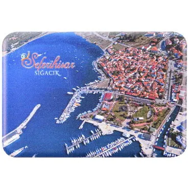 Seferihisar Region Themed Customised UV Printed Plastic Base Rectangle Fridge Magnet 80x50 mm - 8