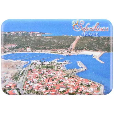 Seferihisar Region Themed Customised UV Printed Plastic Base Rectangle Fridge Magnet 80x50 mm - 9