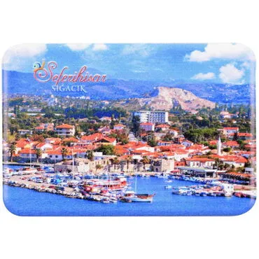 Seferihisar Region Themed Customised UV Printed Plastic Base Rectangle Fridge Magnet 80x50 mm - 10