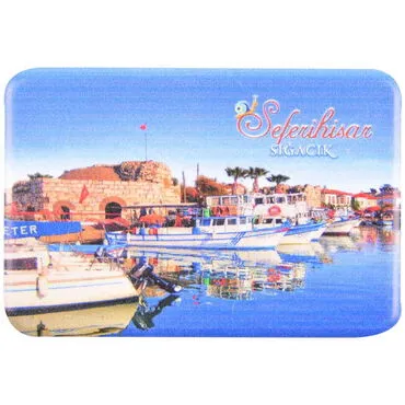 Seferihisar Region Themed Customised UV Printed Plastic Base Rectangle Fridge Magnet 80x50 mm - 11