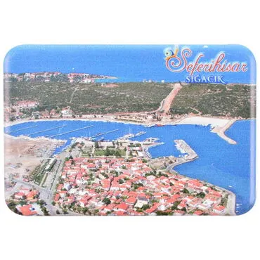 Seferihisar Region Themed Customised UV Printed Plastic Base Rectangle Fridge Magnet 80x50 mm - 12