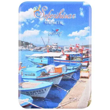 Seferihisar Region Themed Customised UV Printed Plastic Base Rectangle Fridge Magnet 80x50 mm - 13