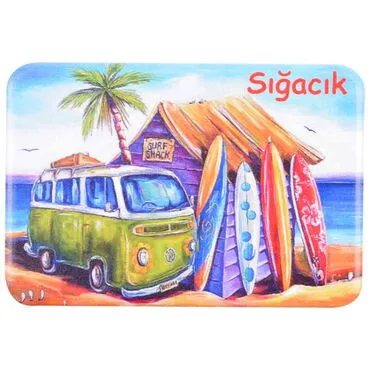 Seferihisar Region Themed Customised UV Printed Plastic Base Rectangle Fridge Magnet 80x50 mm - 14