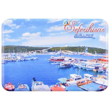 Seferihisar Region Themed Customised UV Printed Plastic Base Rectangle Fridge Magnet 80x50 mm - 16