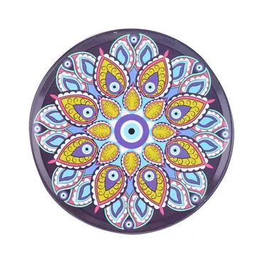 Toptan Nazar Temalı Myros Metal Bardak Altlığı 90 mm - 4