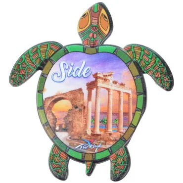 Toptan Side Temalı Uv Baskılı Kaplumbağa Şekilli Magnet 80x74 mm - 4