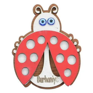 Burhaniye Themed Wooden Engraved Souvenir Fridge Magnet - 5