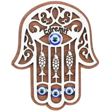 Edremit Themed Wooden Engraved Souvenir Fridge Magnet - 5