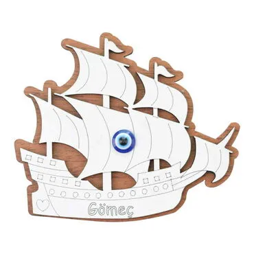 Gomec Themed Wooden Engraved Souvenir Fridge Magnet - 4