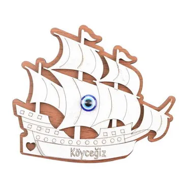 Toptan Köyceğiz Temalı Myros Ahşap Magnet - 3