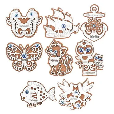 Seferihisar Themed Wooden Engraved Souvenir Fridge Magnet - 3