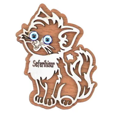 Seferihisar Themed Wooden Engraved Souvenir Fridge Magnet - 4